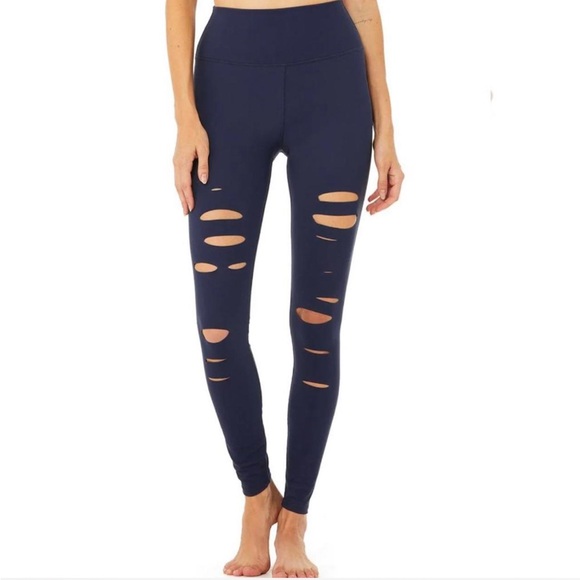 ALO Yoga Pants - Alo High Waist Ripped Warrior Legging